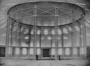 The World First Membrane roof and steel gridshell in the Rotunda by Vladimir Shukhov, Nizhny Novgorod, 1896.