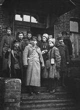 Leon Trotsky with his bodyguards, 1919.