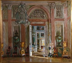 The Great Vestibule in the Kuskovo Palace, 1917. Artist: Zhukovsky, Stanislav Yulianovich (1873-1944)