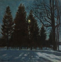 Winter Night, 1931. Artist: Zhukovsky, Stanislav Yulianovich (1873-1944)