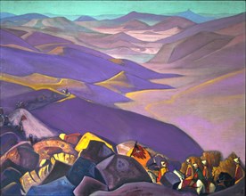 Mongolia. Genghis Khan's Campaign, 1937-1938. Artist: Roerich, Nicholas (1874-1947)