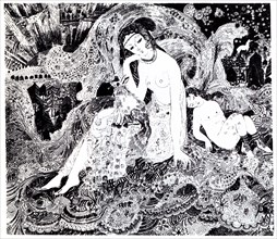 The Snow Queen. Symbolist magazine Vesy (The Balance), 1908. Artist: Arapov, Anatoli Afanasyevich (1876-1949)