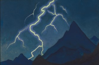 Call of the Heaven. Lightning, 1935-1936. Artist: Roerich, Nicholas (1874-1947)