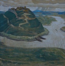 Gorodishche (Old slavic fortified settlement). Artist: Roerich, Nicholas (1874-1947)