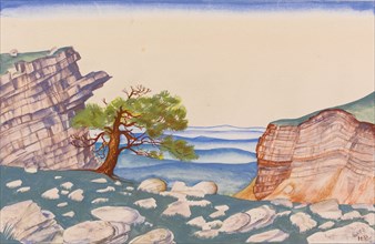 Stage design for the ballet The Rite of Spring (Le Sacre du Printemps) by I. Stravinsky. Artist: Roerich, Nicholas (1874-1947)