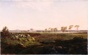 Mount Fyans woolshed (The woolshed near Camperdown), 1869. Artist: Buvelot, Louis (1814-1888)