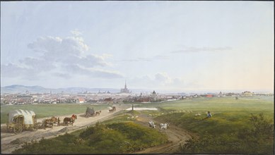 View of Vienna from the Spinner on the Cross, 1817. Artist: Alt, Jakob (1789-1872)