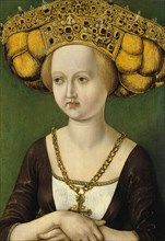 Portrait of Kunigunde of Austria (1465-1520), ca 1485. Artist: Austrian Artist ot the Tyrol School (active ca. 1485)