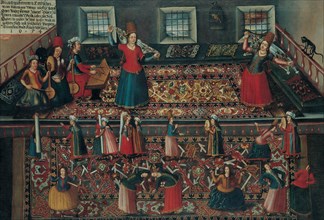 A Scene from the Turkish Harem, Second Half of the 17th cen.. Artist: Hörmann, Franz Georg (1640-1689)