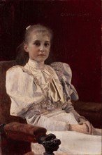 Seated Young Girl, 1894. Artist: Klimt, Gustav (1862-1918)