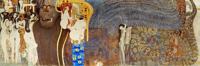 The Beethoven Frieze, Detail: The Hostile Forces, 1902. Artist: Klimt, Gustav (1862-1918)