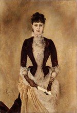 Portrait of Isabella Reisser, 1885. Artist: Romako, Anton (1832-1889)
