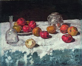 Still life with apples, 1889. Artist: Schuch, Carl (1846-1903)