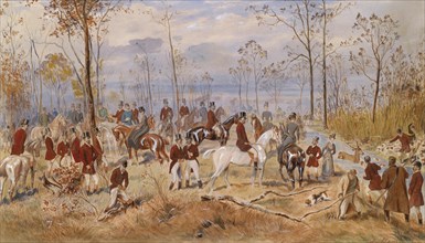 Fox hunting, c. 1890. Artist: Blaas, Julius, von (1845-1922)