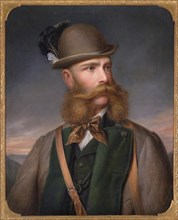 Portrait of Franz Joseph I of Austria in Hunting Dress, 1877. Artist: Mahlknecht, Edmund (1820-1903)