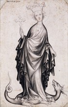 Saint Margaret, c.1410. Artist: Bohemian Master (active 1410-1420)