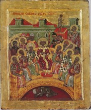 First Council of Nicaea, 16th century. Artist: Byzantine icon