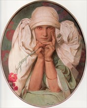 Jaroslava, 1920. Artist: Mucha, Alfons Marie (1860-1939)