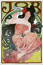 Advertising Poster for the tissue paper Job, 1896. Artist: Mucha, Alfons Marie (1860-1939)