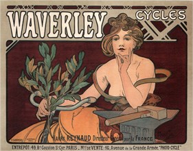 Waverley Cycles, 1896. Artist: Mucha, Alfons Marie (1860-1939)