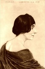 Portrait of Wanda Landowska (1879-1959), 1917. Artist: Orlik, Emil (1870?1932)