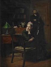 Family Scene in an Interior, 1885. Artist: Ilsted, Peter Vilhelm (1861-1933)