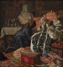 The Death of Queen Sophie Amalie, 1882. Artist: Zahrtmann, Kristian (1843-1917)