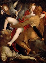 Heracles, Deianira and Nessus, ca 1580-1582. Artist: Spranger, Bartholomeus (1546-1611)