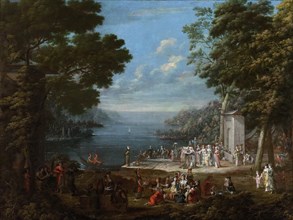 Women's Festival on the Bosphorus, 1737. Artist: Vanmour (Van Mour), Jean-Baptiste (1671-1737)
