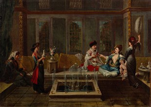 The Conversation, 1730s. Artist: Vanmour (Van Mour), Jean-Baptiste, (School)