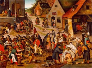 The Seven Works of Mercy, Between 1616 and 1638. Artist: Brueghel, Pieter, the Younger (1564-1638)