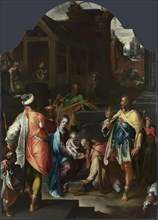 The Adoration of the Kings, ca 1595. Artist: Spranger, Bartholomeus (1546-1611)