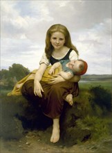 The Elder Sister (La Soeur aînée), 1869. Artist: Bouguereau, William-Adolphe (1825-1905)