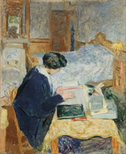 Lucy Hessel Reading (Lucy Hessel lisant), 1913. Artist: Vuillard, Édouard (1868-1940)