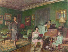 Madame André Wormser and her Children, 1927. Artist: Vuillard, Édouard (1868-1940)