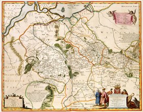 General Depiction of the Empty Plains (in Common Parlance, Ukraine) Together with its Neighboring Provinces, 1648. Artist: Beauplan, Guillaume le Vasseur de (1595-1685)