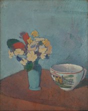 Vase with flowers and cup, 1887. Artist: Bernard, Émile (1868-1941)