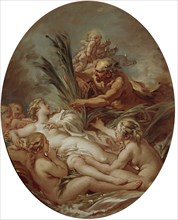 Pan and Nymph Syrinx, 1760-1765. Artist: Boucher, François (1703-1770)