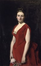 Portrait of Countess Anna Alexandrovna Obolenskaya (1861-1917), 1887. Artist: Carolus-Duran, Charles Émile Auguste (1837-1917)