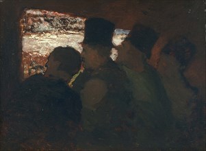 Parterre (Theater audience), c. 1858. Artist: Daumier, Honoré (1808-1879)