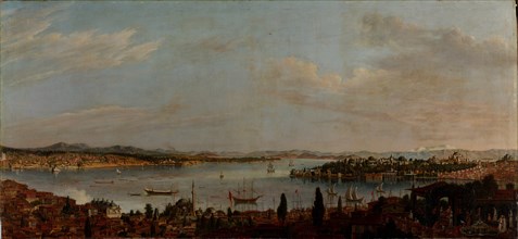 Panoramic View of Istanbul, Second Half of the 18th cen.. Artist: Favray, Antoine de (1706-1791)
