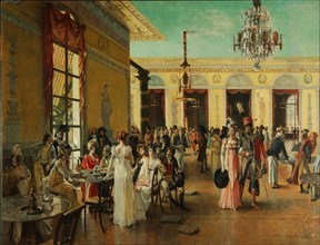 Café Frascati (A Scene From Napoleon's Time=, 1893. Artist: Flameng, François (1856-1923)