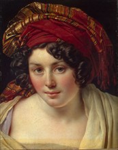 Head of a Woman in a Turban, ca 1820. Artist: Girodet de Roucy Trioson, Anne Louis (1767-1824)