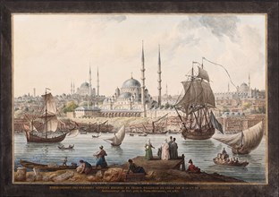 The Yeni Cami and the Port of Istanbul, Second Half of the 18th cen.. Artist: Hilair, Jean-Baptiste (1753-after 1822)