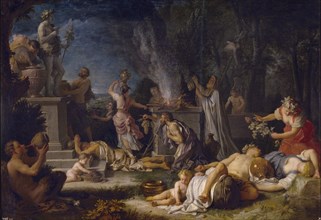 The Offering to Bacchus, 1720. Artist: Houasse, Michel-Ange (1680-1730)