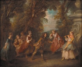 Children at Play in the Open. Artist: Lancret, Nicolas (1690-1743)
