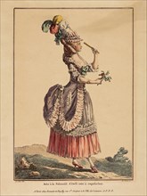 A Polonaise Dress with draped overskirt. (From Gallerie des Modes et Costumes Francais), 1778. Artist: Le Clerc, Pierre Thomas (1739-1796)