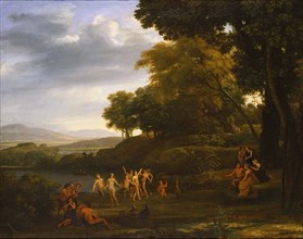 Landscape with Dancing Satyrs and Nymphs, 1646. Artist: Lorrain, Claude (1600-1682)