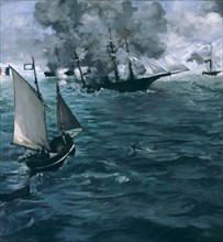 The Battle of the Kearsarge and the Alabama, 1864. Artist: Manet, Édouard (1832-1883)