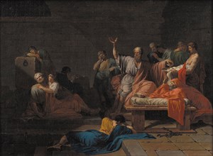 The Death of Socrates, ca 1786. Artist: Peyron, Jean-François-Pierre (1744-1814)